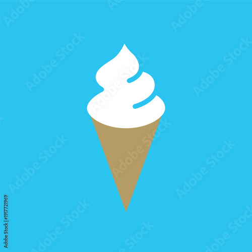 シンプルなソフトクリームアイコン