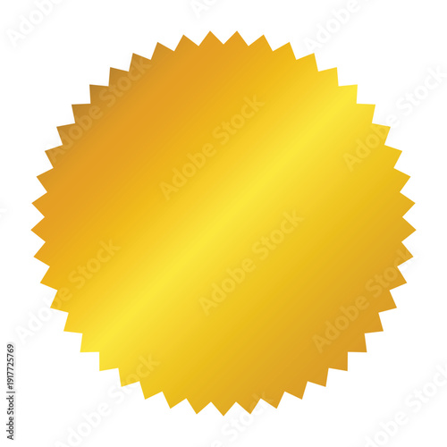 Metallic gold round badge base – A professional metallic gold round badge base created to enhance premium products, guarantees, awards, seals, certifications, and refined branding layouts