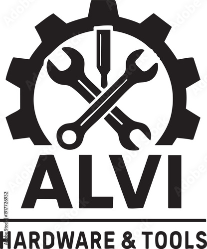 ALVI hardware and tools logo with gear and crossed wrenches and screwdriver