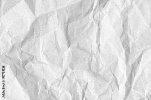 Cuadro en lienzo White crumpled paper texture with natural folds and wrinkles