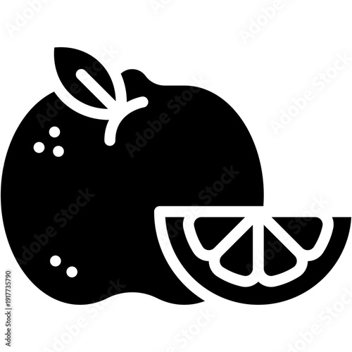 Mandarin Fruit Vector Icon Fresh Citrus and Nutrition