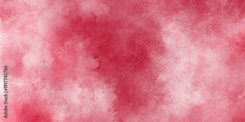 Beautiful abstract color pink texture background on white surface. Grunge and textured banner with free copy space. Modern Red Pink Watercolor Grunge shades background with beautiful natural clouds.	