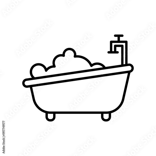 Bathtub icon design template
