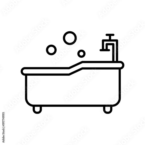 Bathtub icon design template