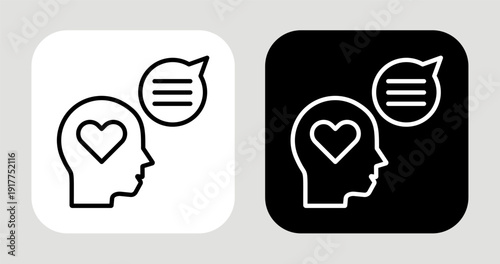 Interest Focus Icon In Black and White Line Style