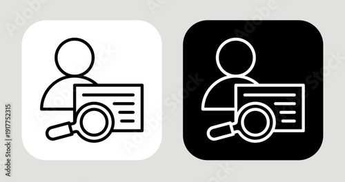 Detail Sensitivity Icon In Black and White Line Style