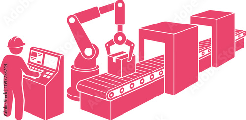 Factory Automation Robotics Assembly Line