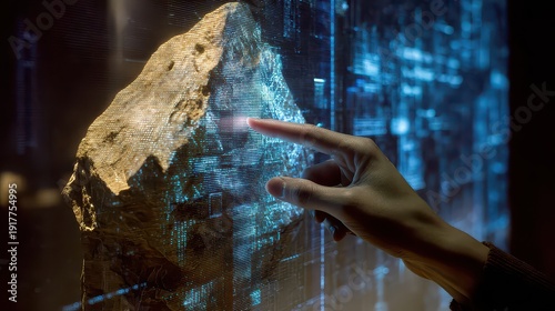 Digital Interaction with a Rock Display in a Futuristic Environment