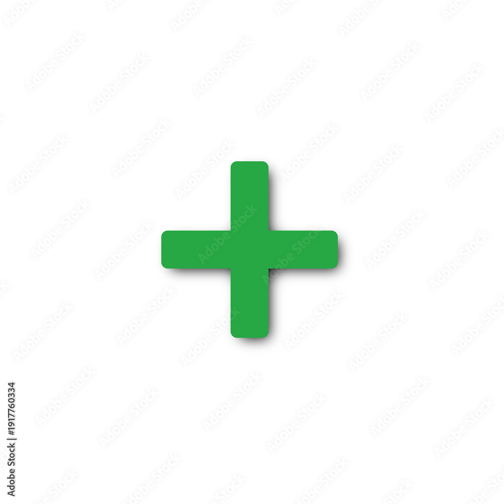 Obraz premium Green Plus Sign Icon