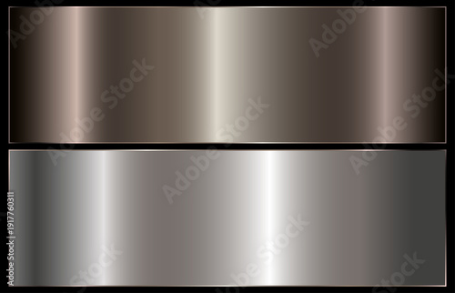 Realistic metallic silver gradient. silver palette. Metallic gradient effect for text design and bulletin boards, infographics.