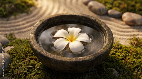 A single, pristine plumeria...