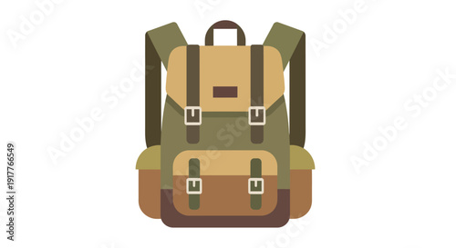 Backpack Illustration Design Element.