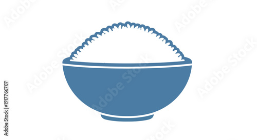 Blue Bowl with Rice.