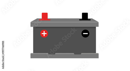 Car Battery Isolated White.