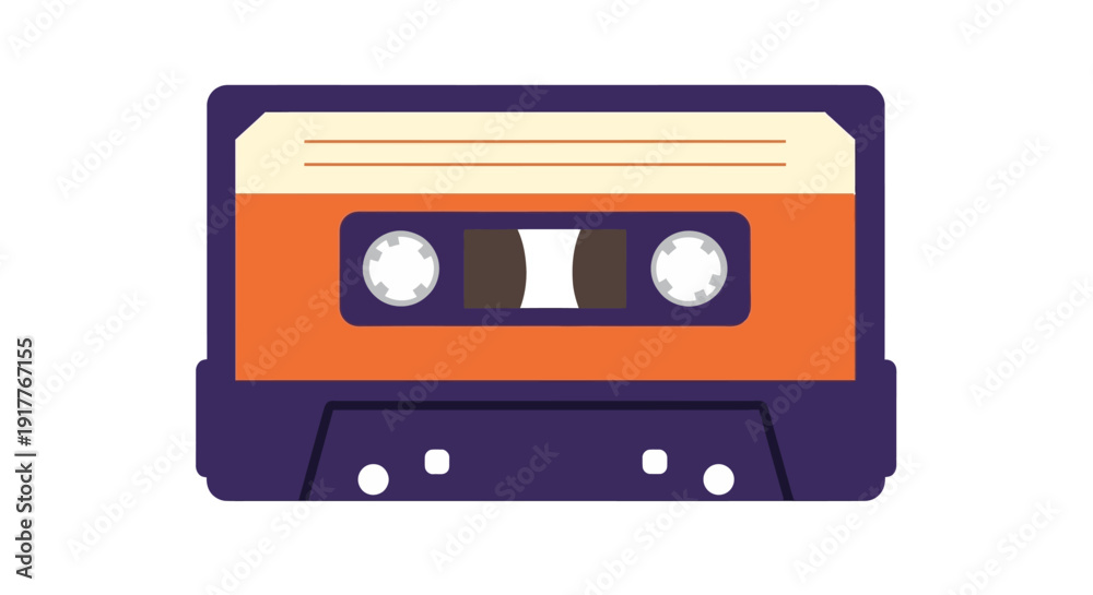 Naklejka premium Cassette Tape Icon Illustration.