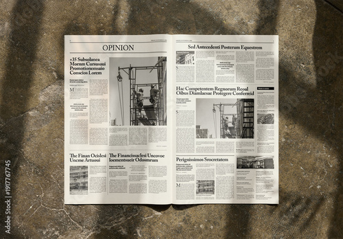 Mockup Of Customized Open Newspaper