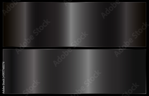 Realistic metallic black gradient. black palette. Metallic gradient effect for text design and bulletin boards, infographics.