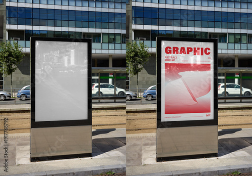 Mockup Of Customized Poster In City