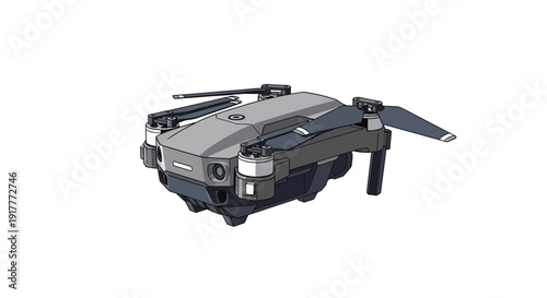 Drone on White Background.