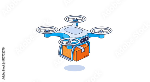 Drone with Package Delivery.