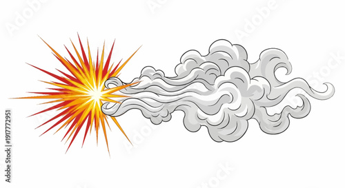 Explosion with Smoke Cloud.