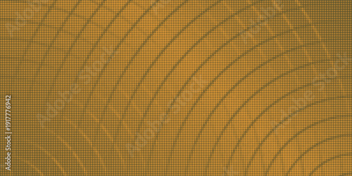 Closeup of a golden, textured surface with a repeating grid pattern