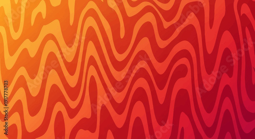 Vibrant wavy gradient pattern in warm orange and red hues