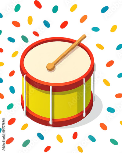 Tambor de Carnaval com Confetes