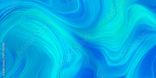 abstract blue liquid marble background with vibrant turquoise swirls spilled acrylic paint, creating a dynamic sense of motion.