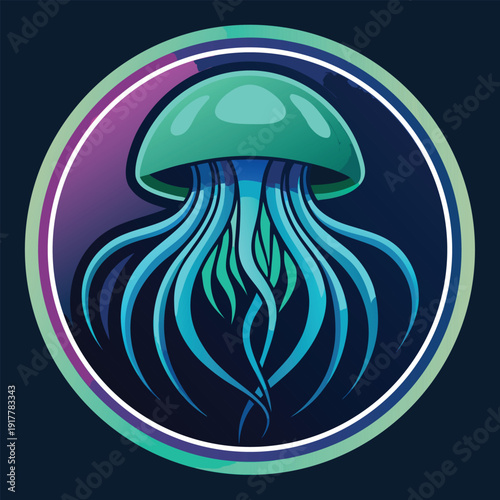 Glowing Ocean Marine Life Icon