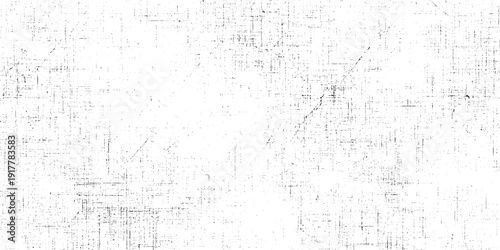 Distressed texture grunge overlay with subtle linen weave pattern and black ink splatter on white background weathered details, making it ideal for vintage photo effects.