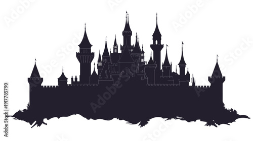 Silhouette of a Majestic Castle at Dusk (1)