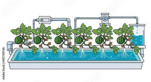 Hydroponic Watermelon Farm System.