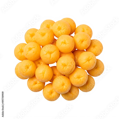 Fresh yellow corn kernels pile cutout high resolution png isolated on transparent background