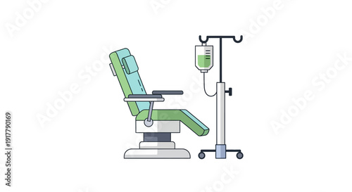 Medical Chair with IV Drip.