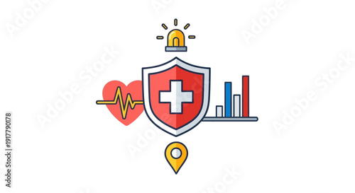 Medical Shield Protection Icon.