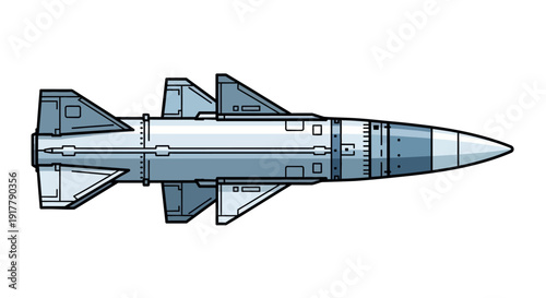 Military Missile Side View.