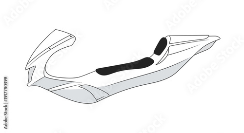 Motorcycle Seat Illustration Design.