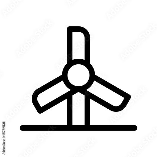 Windmill Icon Vector Symbol Design Illustration