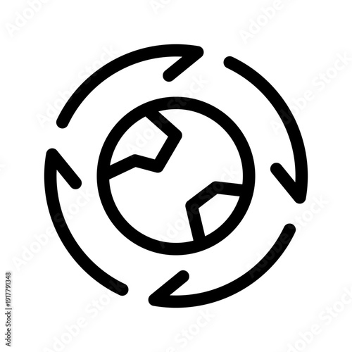 Earth Icon Vector Symbol Design Illustration