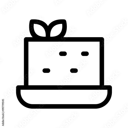Tofu Icon Vector Symbol Design Illustration