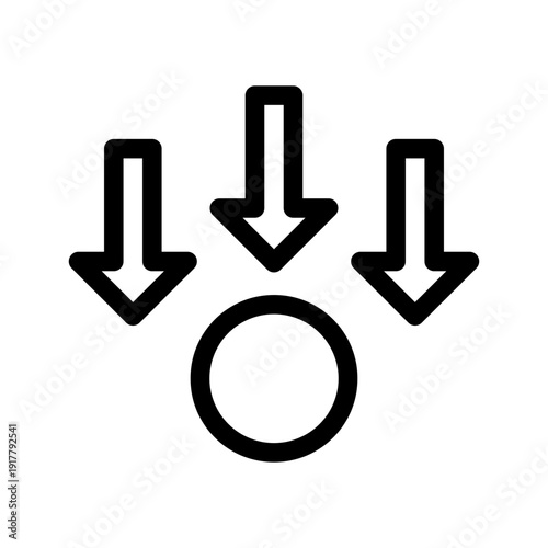 Economy Crisis Icon Vector Symbol Design Illustration