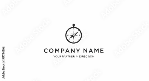 Compass Logo Design Template Placeholder.