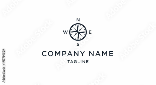Compass Logo Design Template Placeholder.
