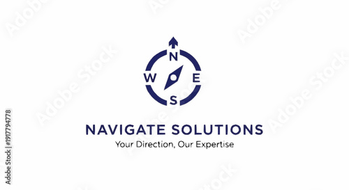 Compass Logo Navigation Direction Solutions.