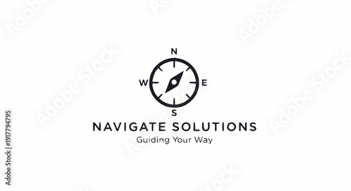 Compass Logo Navigation Guiding Direction Symbol.