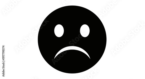 Sad Face Emoji Expression Emotion Symbol.