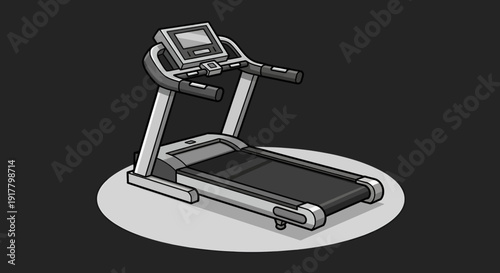 Modern treadmill with advanced features for home or gym fitness training