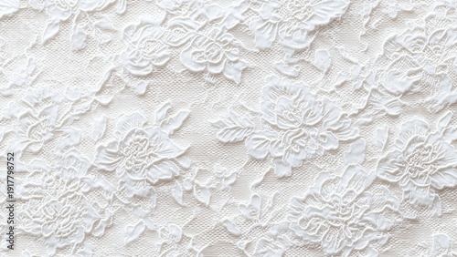 レース生地　白　背景素材