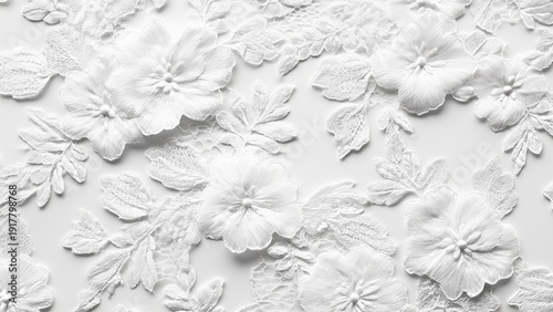 レース生地　白　背景素材
